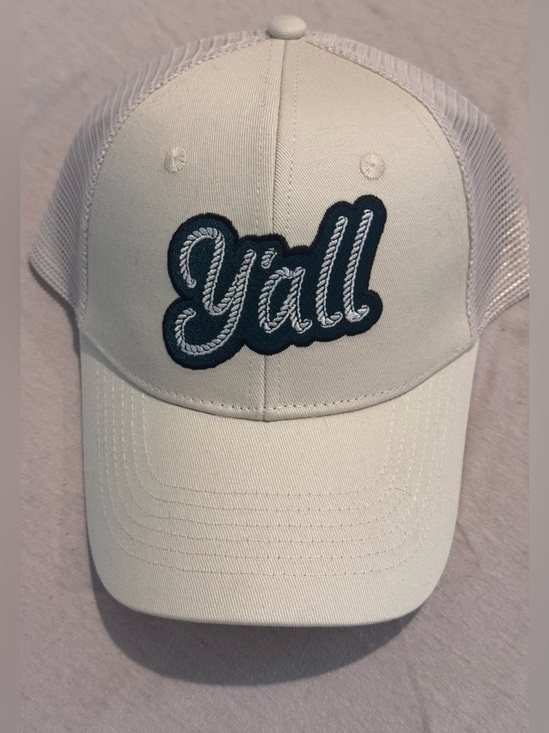 The Easy Life Other - New With Tags “Y’all” Men’s Cut Trucker Hat “The Easy Life” Cream Green